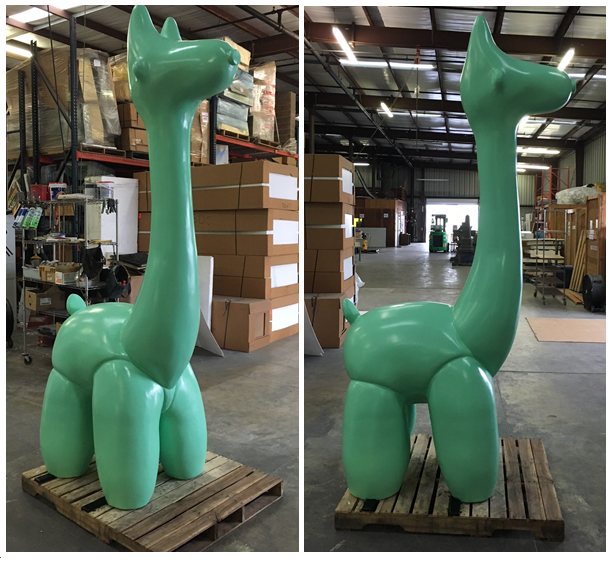 Custom 3D Foam Sculptured Giraffe Decor for Macy's Retail Display and Tradeshows